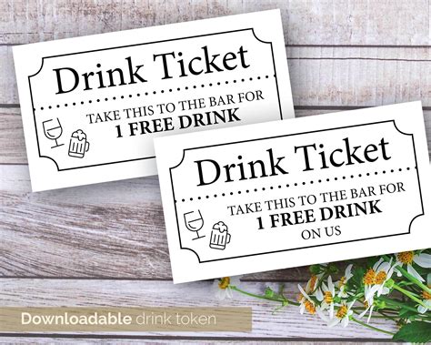 Drink Tickets Printable