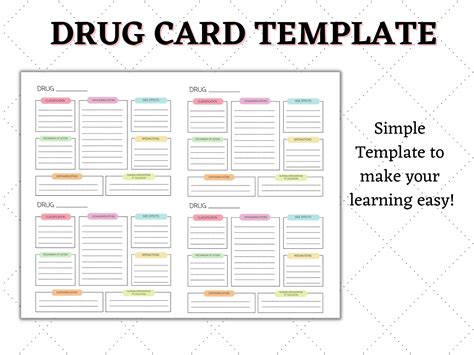 Drug Cards Template
