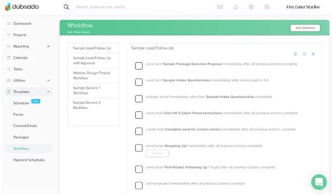 Dubsado Workflow Templates
