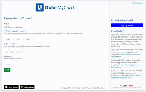 Duke My Chart Phone Number