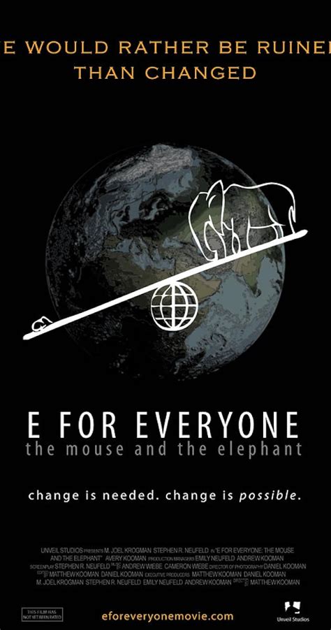 E for Everyone: The Mouse and the Elephant (2008) film online,Matthew Kooman,M. Joel Krogman,Stephen R. Neufeld