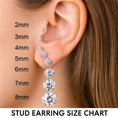 Earring Stud Size Chart
