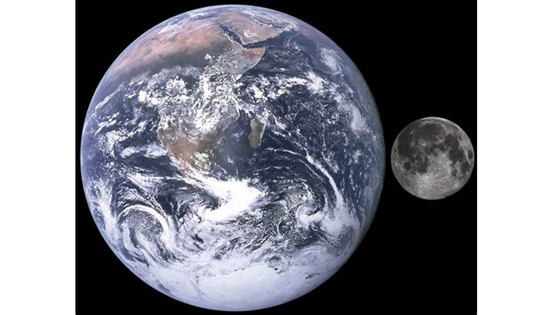 Earth and the Moon Comparison