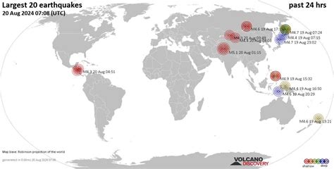 Earthquakes Today: List and Maps of the 20 Largest ...