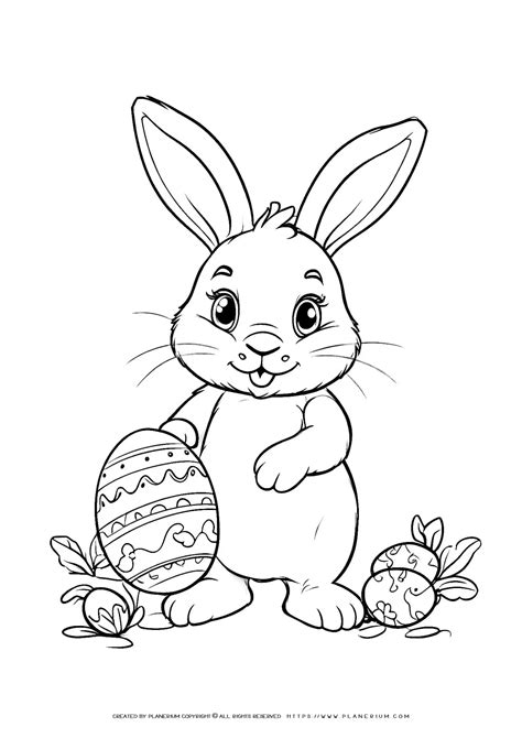 Easter Bunny Colouring Pages Printable
