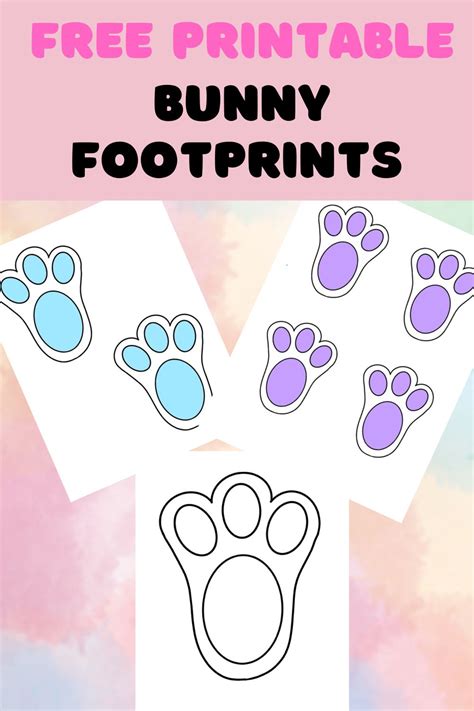 Easter Bunny Footprints Printable