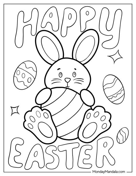 Easter Bunny Free Printable Coloring Pages