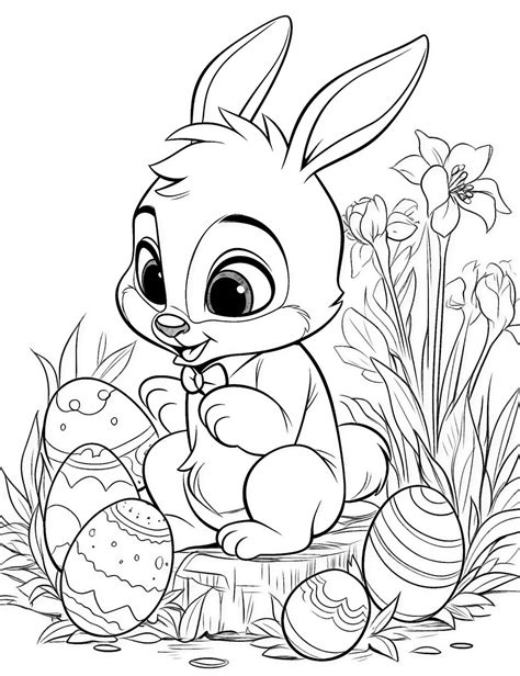 Easter Bunny Printable Coloring Pages