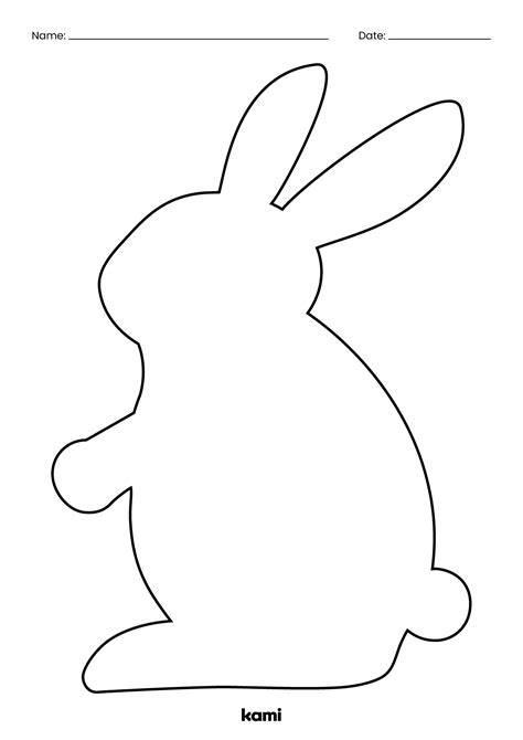 Easter Rabbit Template Free