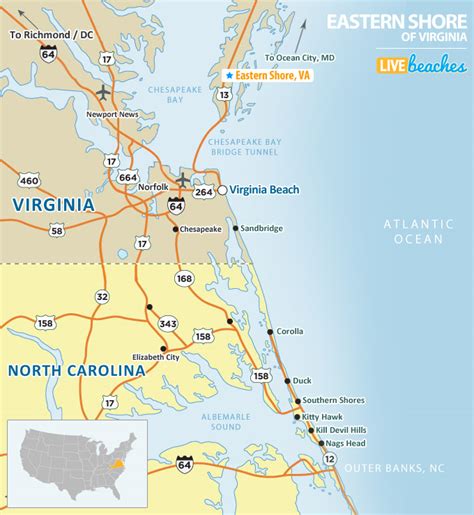 Virginia Beaches Map