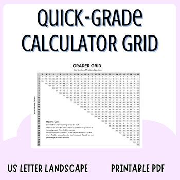 Easy Grader Printable