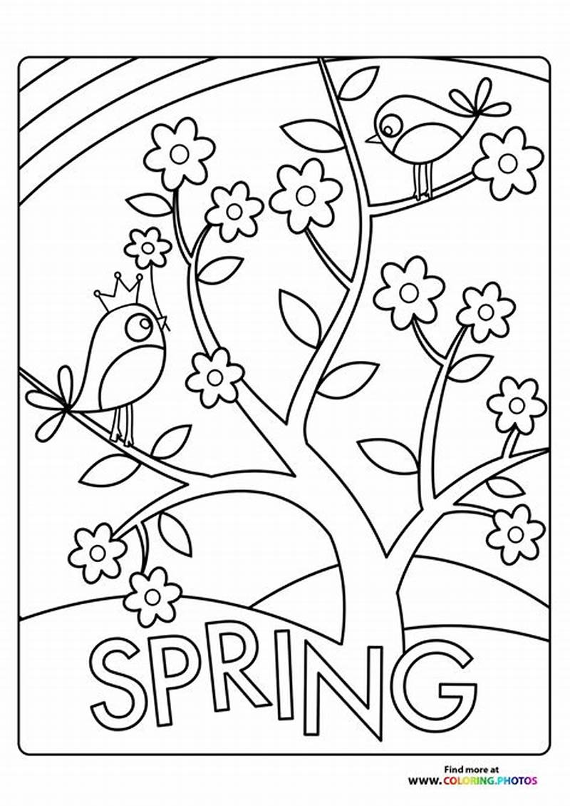 Easy Spring Coloring Pages