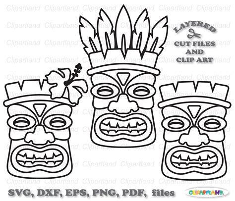 Easy Tiki Face Template