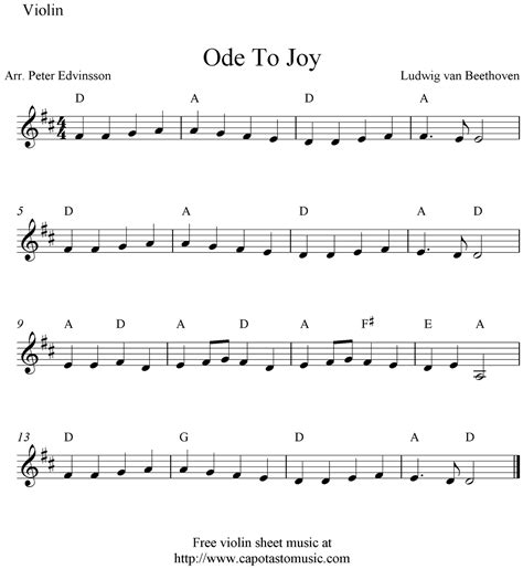 Easy Violin Sheet Music Free Printable