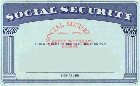 Edit Social Security Card Template