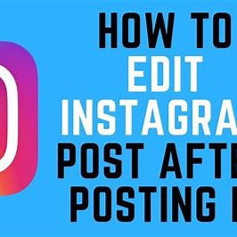 Edit Instagram post