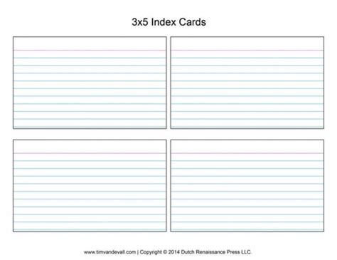 Editable 3x5 Index Card Template