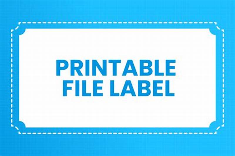 Editable Printable File Label Template