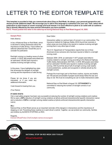 Editor's Letter Template