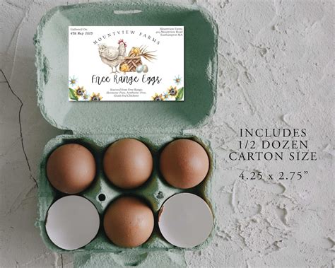 Egg Carton Label Template