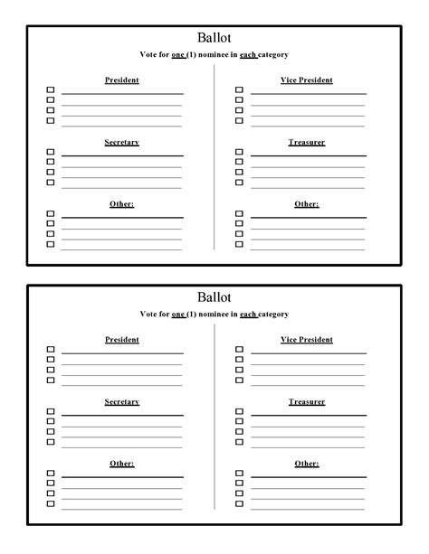 Election Ballot Template