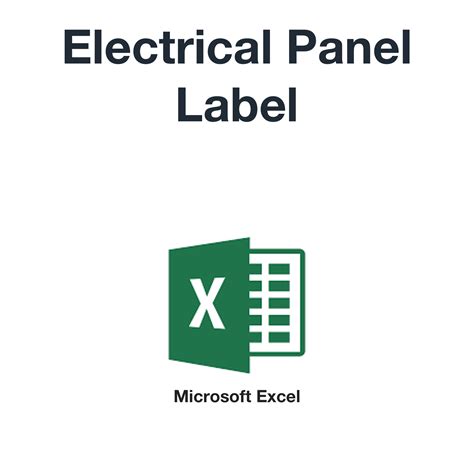 Electrical Panel Label Template Excel