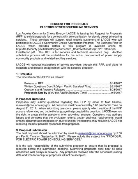 Electrical Proposal Template