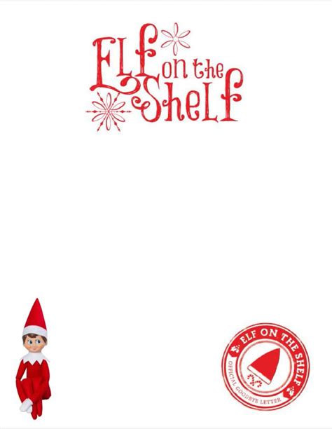 Elf On Shelf Letter Template