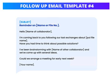Email Follow Up Template