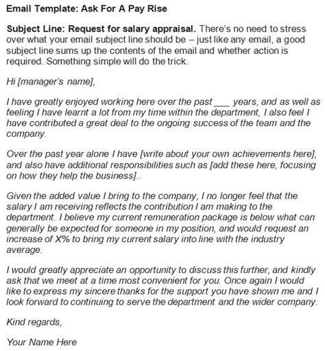 Email Template Asking For A Raise