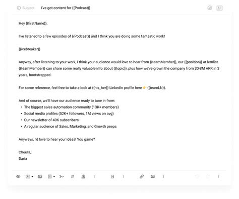 Email Template For Pr Packages