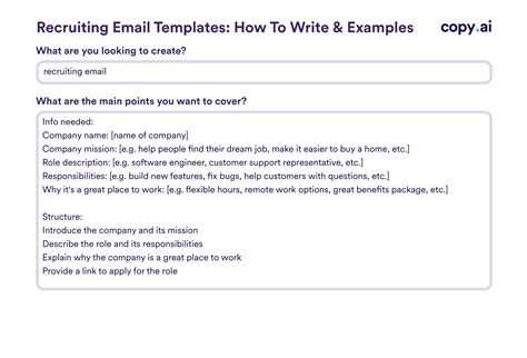 Email To A Recruiter Template