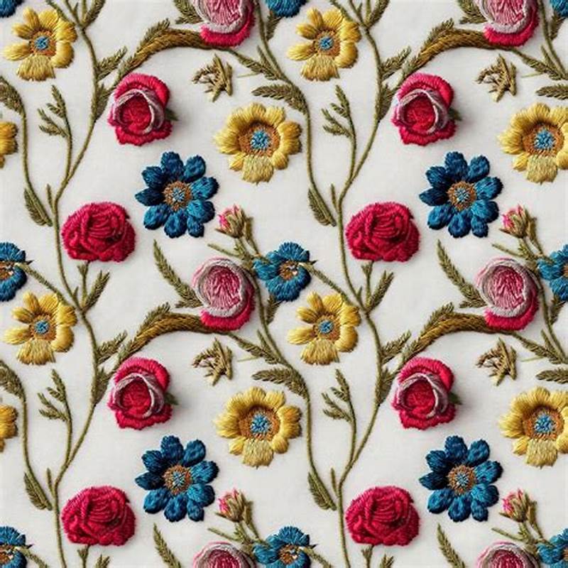 Embroidered Flower Pattern