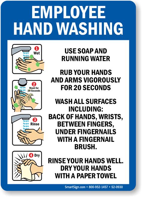 Employee Hand Wash Signs Printable