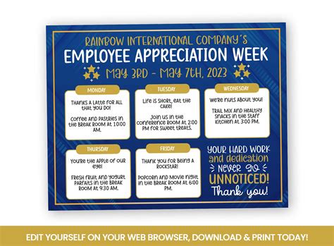 Employee Of The Week Template