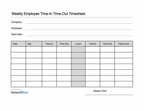 Employee Time Sheet Templates