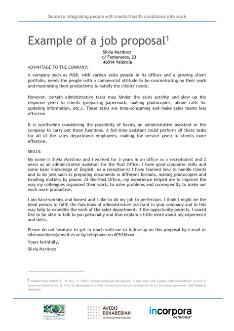 Employment Proposal Template
