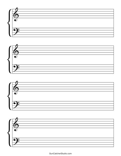 Empty Music Sheet Printable