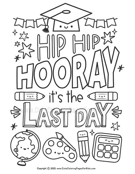 End Of School Coloring Pages Free Printable