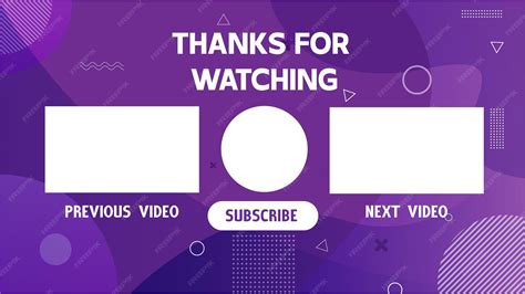 End Screen Template Youtube