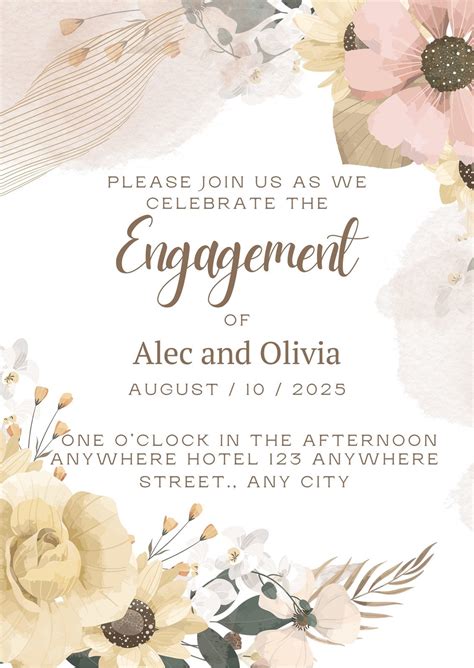 Engagement Party Invitation Template
