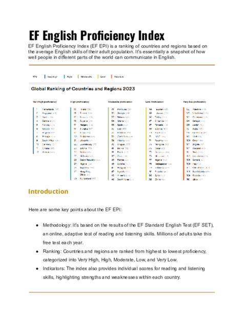 English Proficiency Index