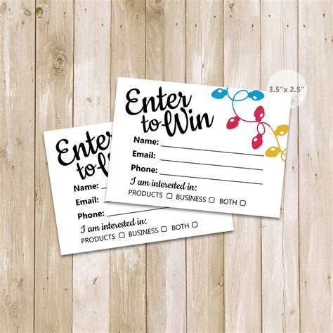 Enter To Win Template