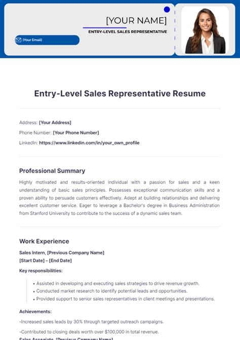 Entry Level Sales Representative Career