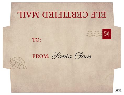 Envelope From Santa Template Free