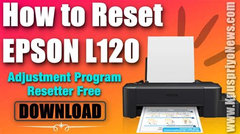 Epson L120 Adjustment Program