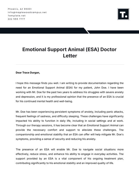 Esa Letter Template Free