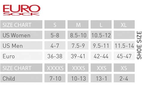 European Sock Size Chart