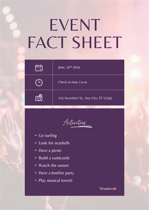 Event Info Template
