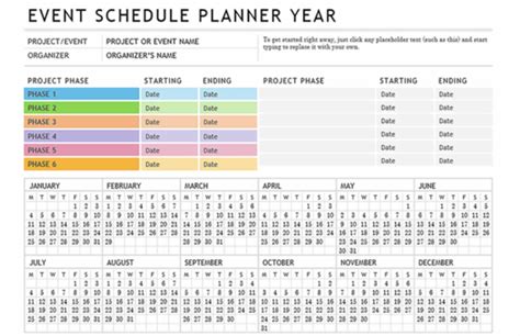 Event Planning Excel Template Free